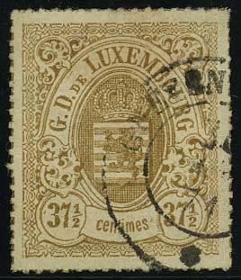 Yvert et Tellier LUXEMBOURG N°22 Individuel Oblitéré