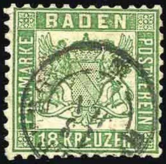 Yvert et Tellier ALLEMAGNE BADE N°20 Individuel Oblitéré