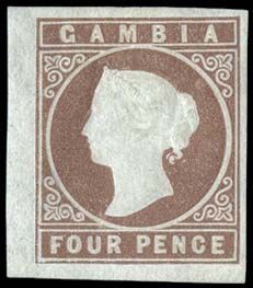 Stanley Gibbons GAMBIA N°2 Individuel Neuf avec gomme