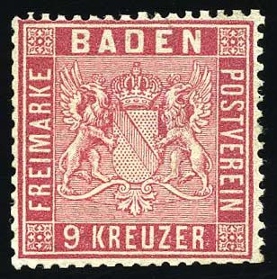 Yvert et Tellier ALLEMAGNE BADE N°12 Individuel Neuf sans gomme
