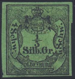 Yvert et Tellier ALLEMAGNE OLDENBOURG N°1 Individuel Neuf avec gomme