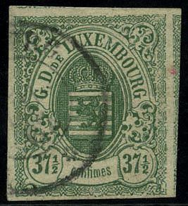 Yvert et Tellier LUXEMBOURG N°10 Individuel Oblitéré