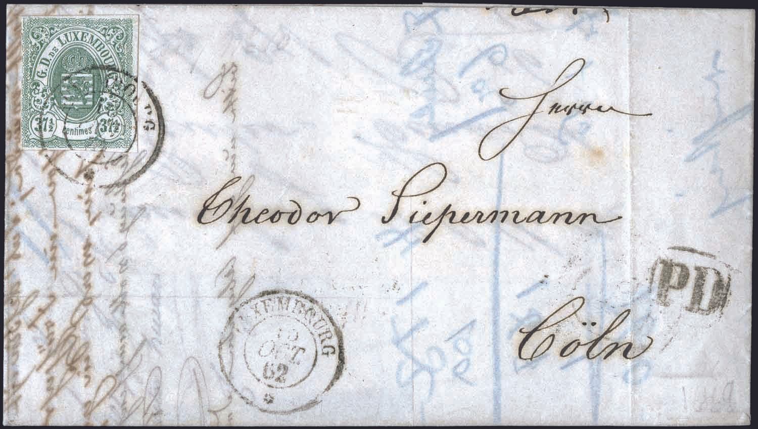 Yvert et Tellier LUXEMBOURG N°10 Individuel Oblitéré