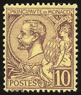 Yvert et Tellier MONACO N°14 Individuel Neuf avec gomme