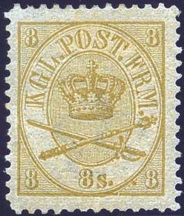 Yvert et Tellier DANEMARK N°11+ 12 + 14a Individuel Neuf avec gomme