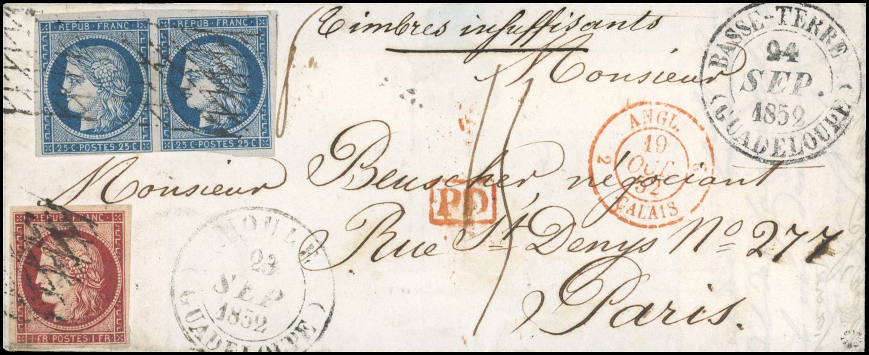 Yvert et Tellier Cérès 1849 1850 N°4 + 6 Individuel Oblitéré