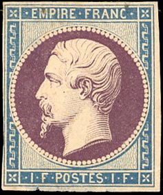Yvert et Tellier Empire non dentelé 1853 1860 N°18 Individuel Neuf sans gomme