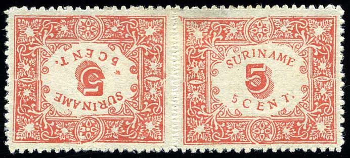 Yvert et Tellier SURINAM N°58a Paire Neuf sans gomme