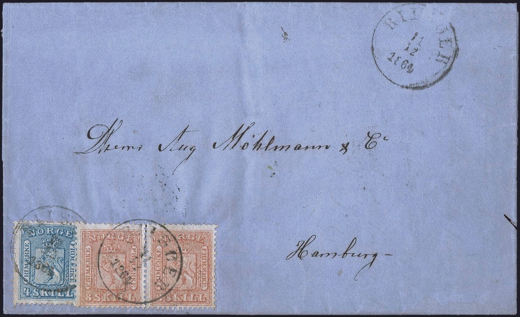 Yvert et Tellier NORVEGE N°8 + 9 Paire Oblitéré