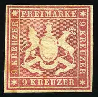 Yvert et Tellier ALLEMAGNE WURTEMBERG N°14 Individuel Neuf sans gomme