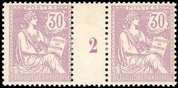 Yvert et Tellier Millésime N°128 Paire Neuf avec gomme