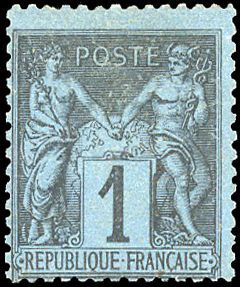 Yvert et Tellier Groupe allégorique 1876 1900 N°84 Individuel Neuf avec gomme