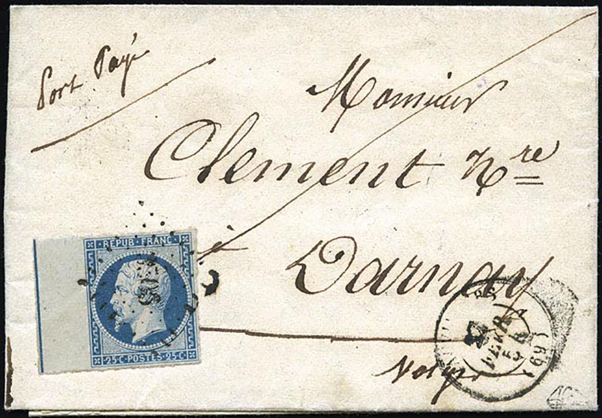 Yvert et Tellier Présidence 1852 N°10b Individuel Oblitéré