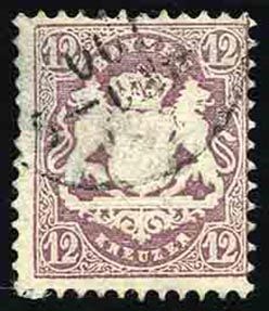 Yvert et Tellier ALLEMAGNE BAVIERE N°29 Individuel Oblitéré