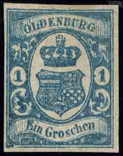 Yvert et Tellier ALLEMAGNE OLDENBOURG N°12 Individuel Neuf avec gomme