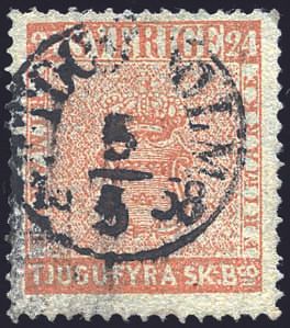 Yvert et Tellier SUEDE N°5 Individuel Oblitéré