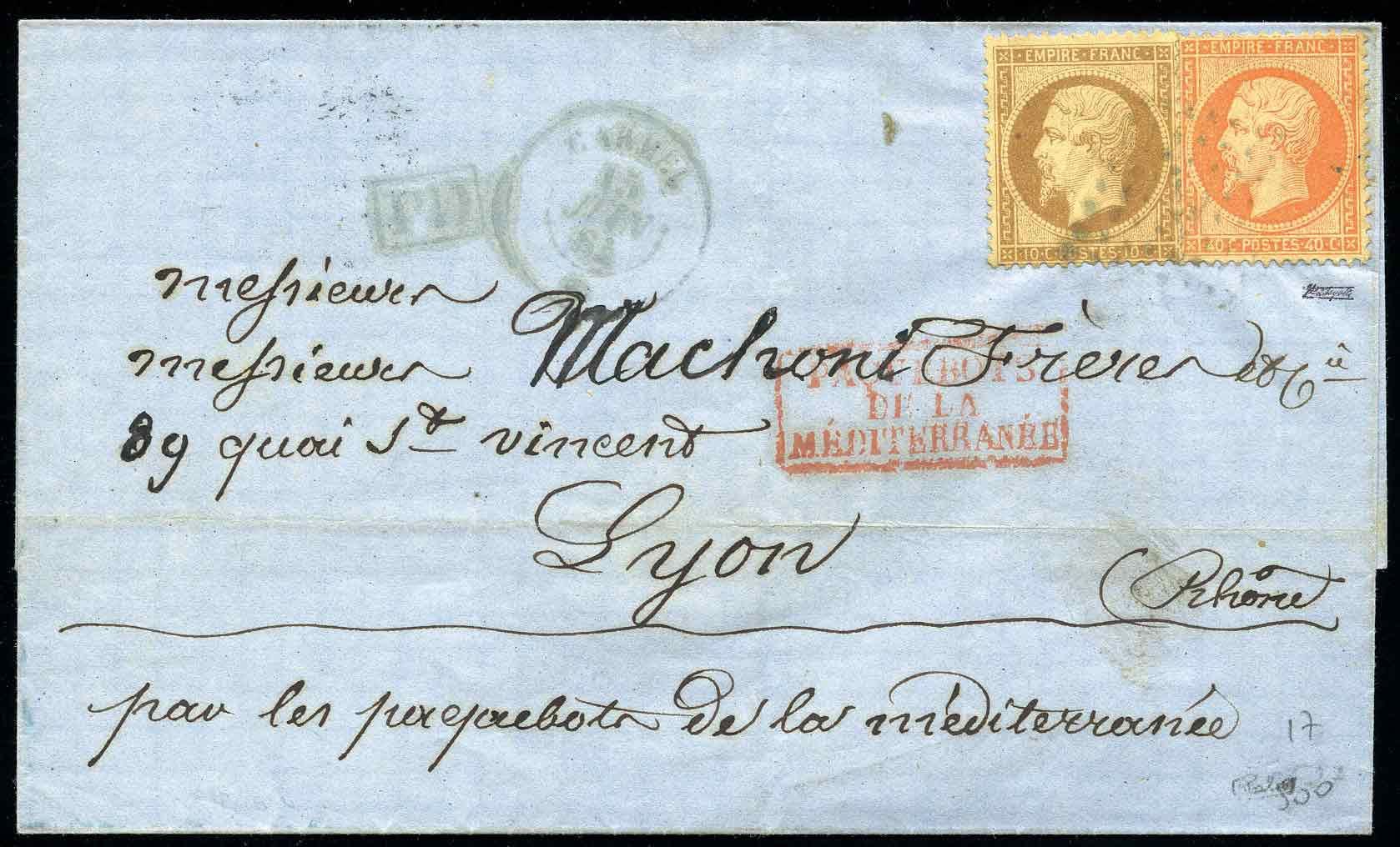Yvert et Tellier Empire dentelé 1862 N°21 + 23 Individuel Oblitéré