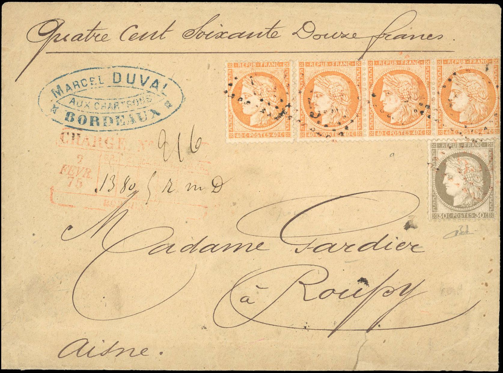Yvert et Tellier Siège de Paris 1870 1871 N°38 + 56 Individuel Oblitéré