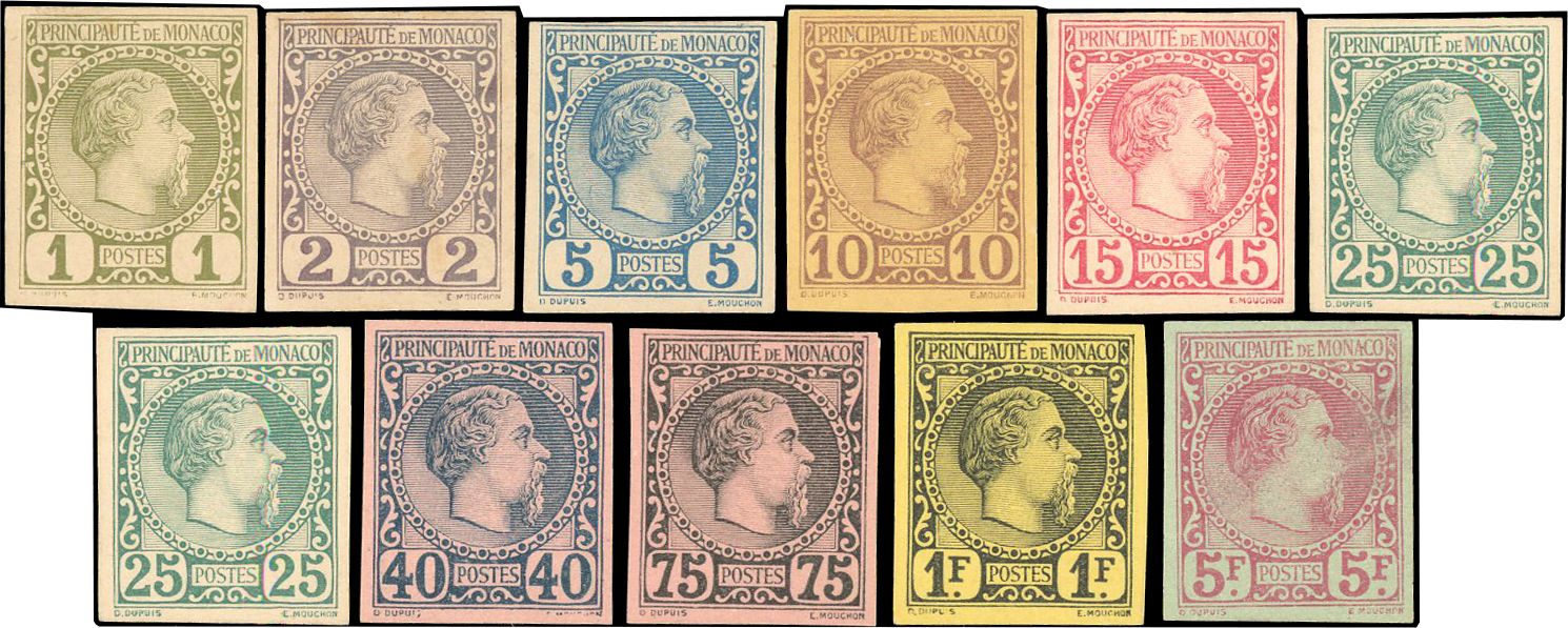 Yvert et Tellier MONACO N°1 / 10 Individuel Neuf sans gomme