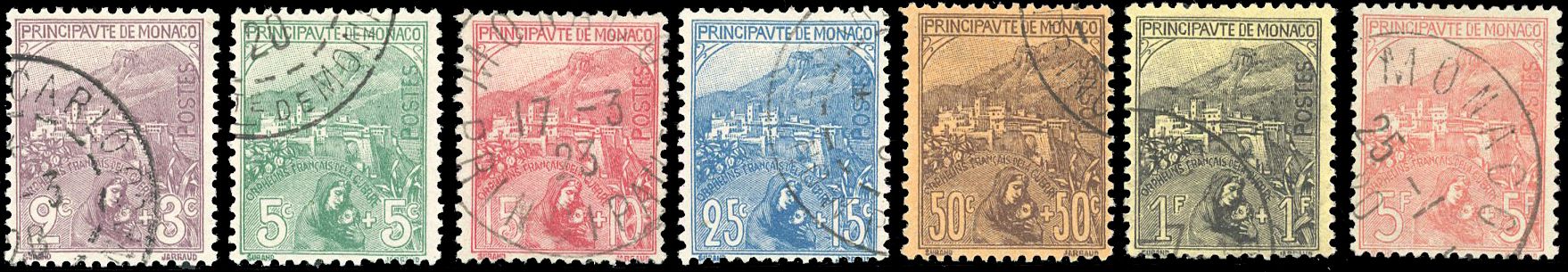 Yvert et Tellier MONACO N°27 / 33 Individuel Oblitéré