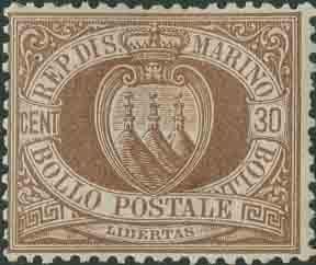 Yvert et Tellier SAINT MARIN N°6 Individuel Neuf sans gomme