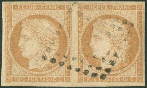 Yvert et Tellier COLONIES GENERALES N°11 Paire Oblitéré