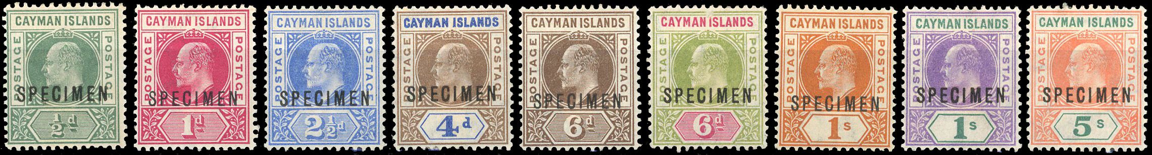Stanley Gibbons CAYMAN ISLANDS N°3s / 7s + 13s/16s Individuel Neuf avec gomme