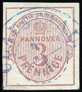 Yvert et Tellier ALLEMAGNE HANOVRE N°8 Individuel Oblitéré