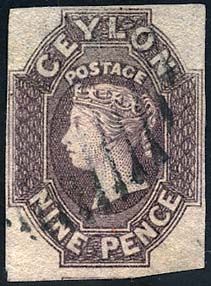 Stanley Gibbons CEYLON N°8 Individuel Oblitéré