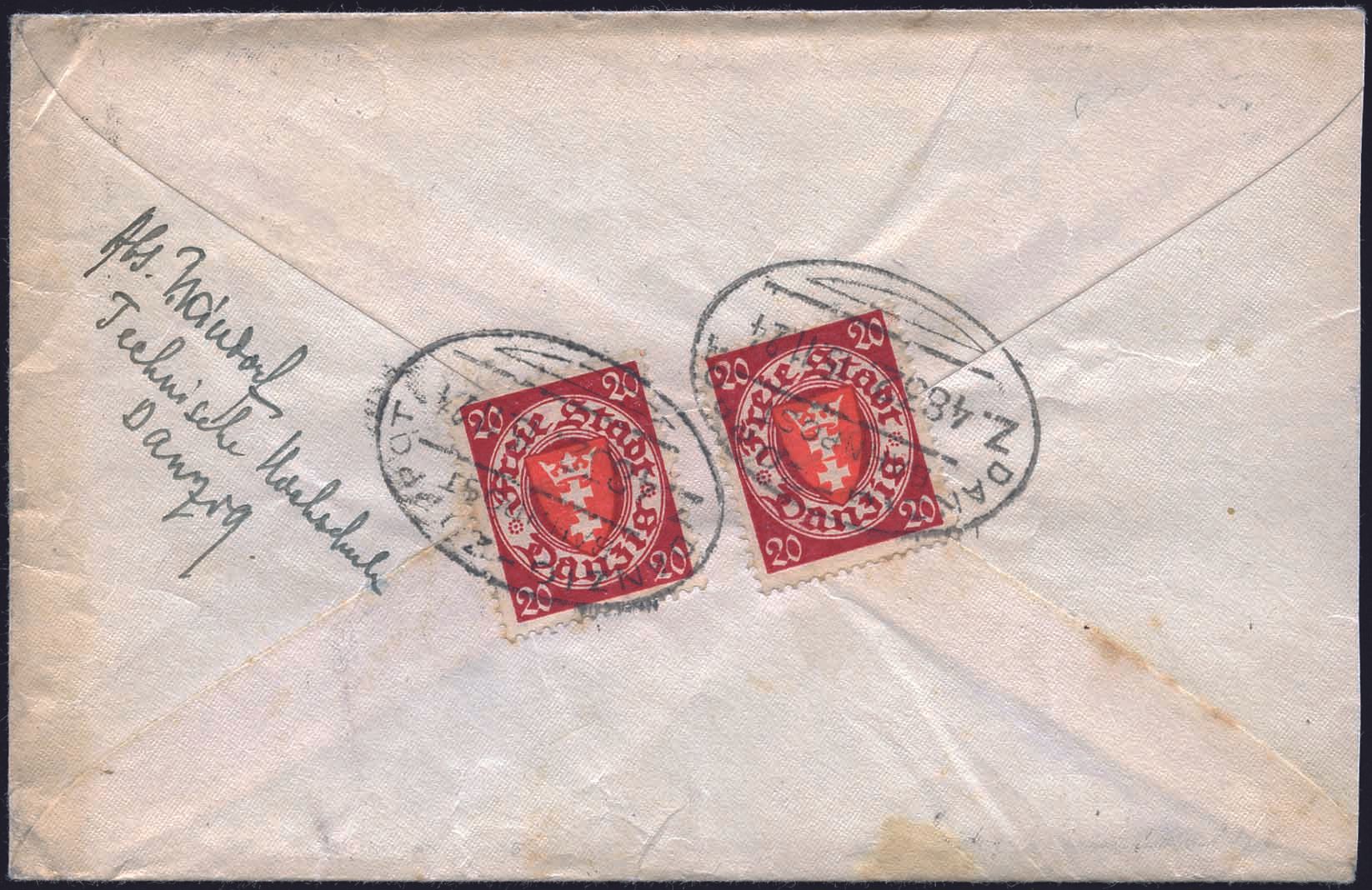 Yvert et Tellier DANTZIG N°180x 2 Individuel Oblitéré