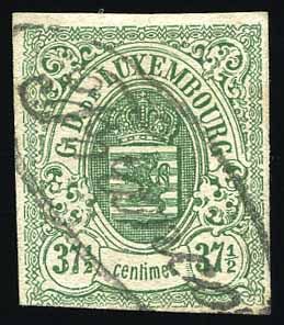 Yvert et Tellier LUXEMBOURG N°10 Individuel Oblitéré