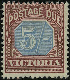 Stanley Gibbons AUSTRALIA - VICTORIA N°D10 Individuel Neuf sans gomme