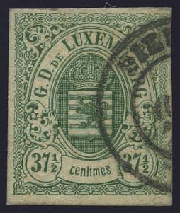 Yvert et Tellier LUXEMBOURG N°10 Individuel Oblitéré