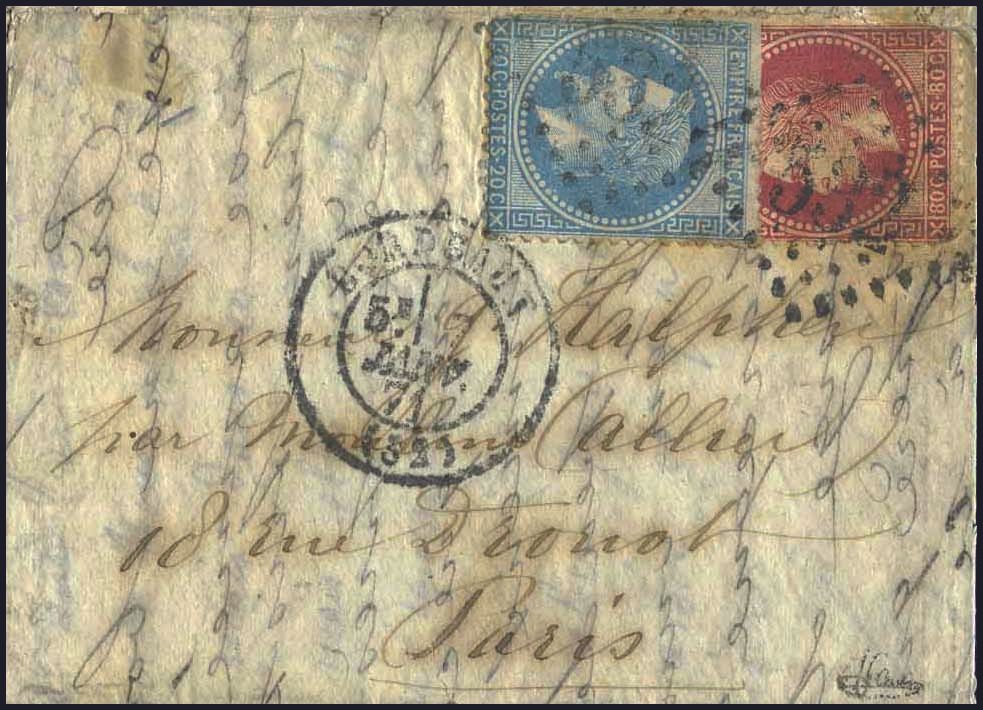 Yvert et Tellier Boule de Moulins 1870 N°0 Individuel Oblitéré