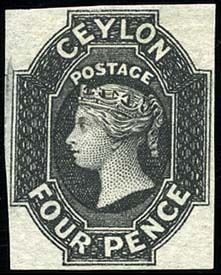 Stanley Gibbons CEYLON N°4 Individuel Neuf sans gomme