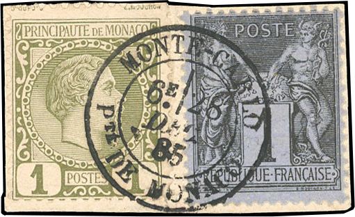 Yvert et Tellier MONACO N°1 Individuel Oblitéré