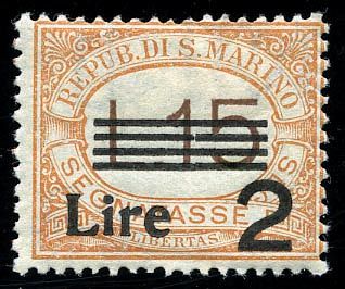 Yvert et Tellier SAINT MARIN N°47/ 53 Individuel Neuf avec gomme