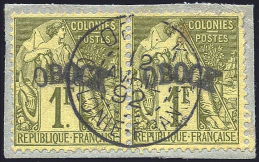 Yvert et Tellier OBOCK N°11 Paire Oblitéré