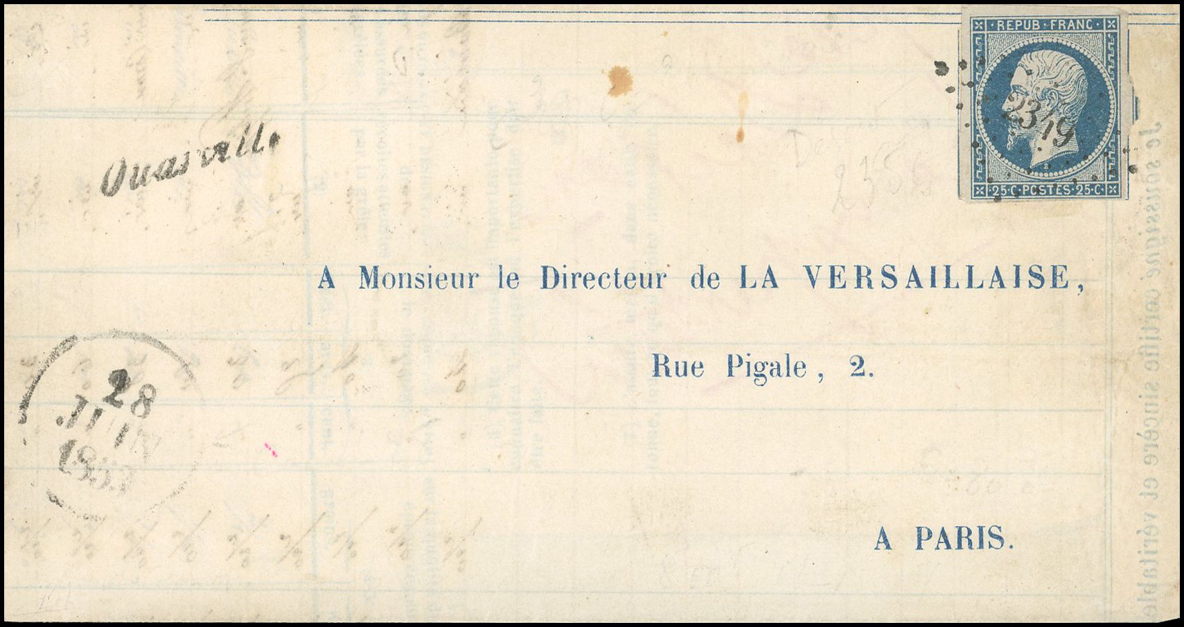 Yvert et Tellier Présidence 1852 N°10 Individuel Oblitéré