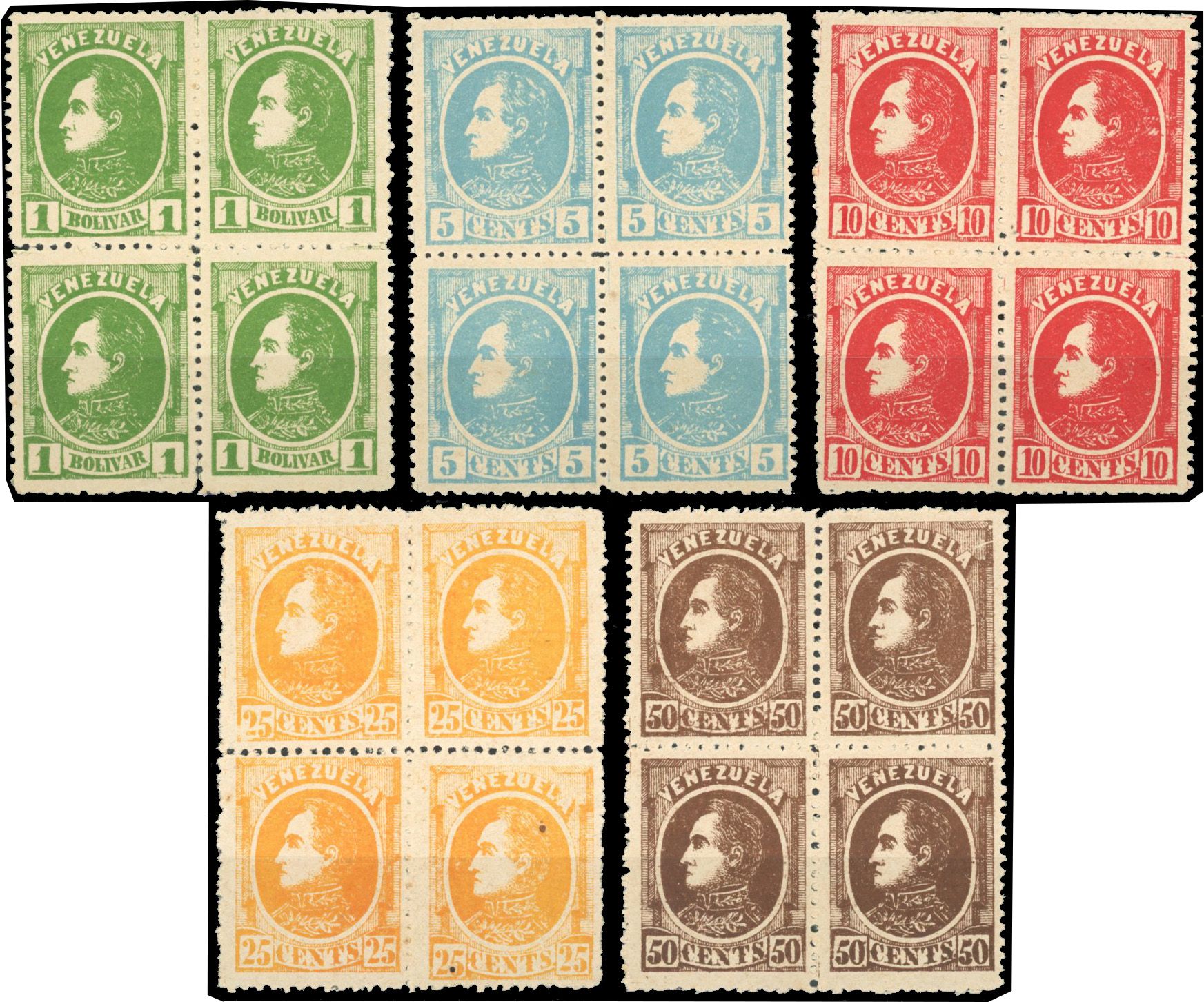 Yvert et Tellier VENEZUELA N°24/ 28 Bloc de 4 Neuf avec gomme