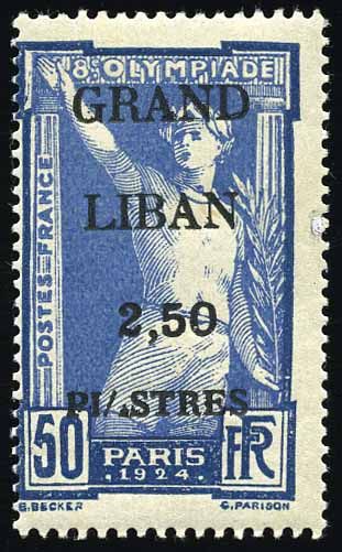 Yvert et Tellier GRAND LIBAN N°18/ 21 Individuel Neuf avec gomme intacte