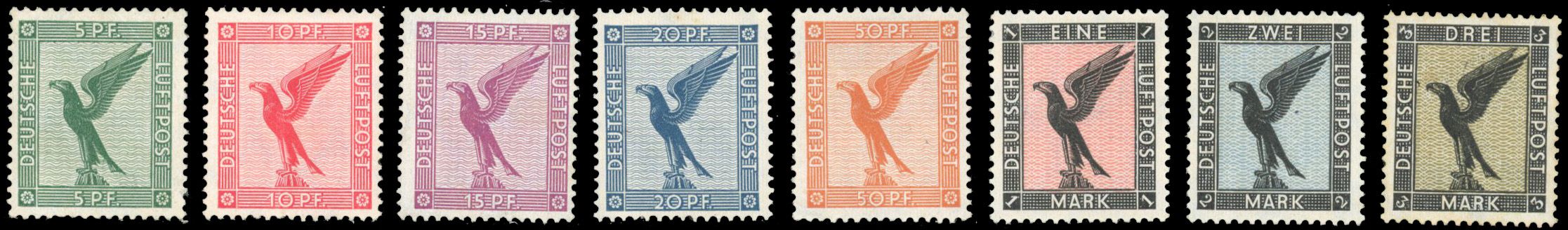 Yvert et Tellier ALLEMAGNE N°27/ 34 Individuel Neuf avec gomme