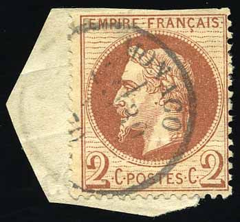 Yvert et Tellier MONACO 3 Oblitérations sur timbres français N°26 Individuel Oblitéré