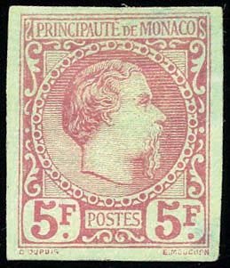 Yvert et Tellier MONACO N°1/ 10 Individuel Neuf sans gomme