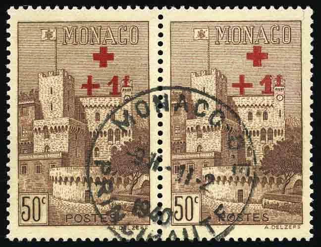 Yvert et Tellier MONACO N°205 Paire Oblitéré