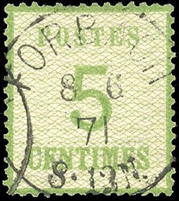 Yvert et Tellier Alsace Lorraine Timbres détachés N°4b Individuel Oblitéré