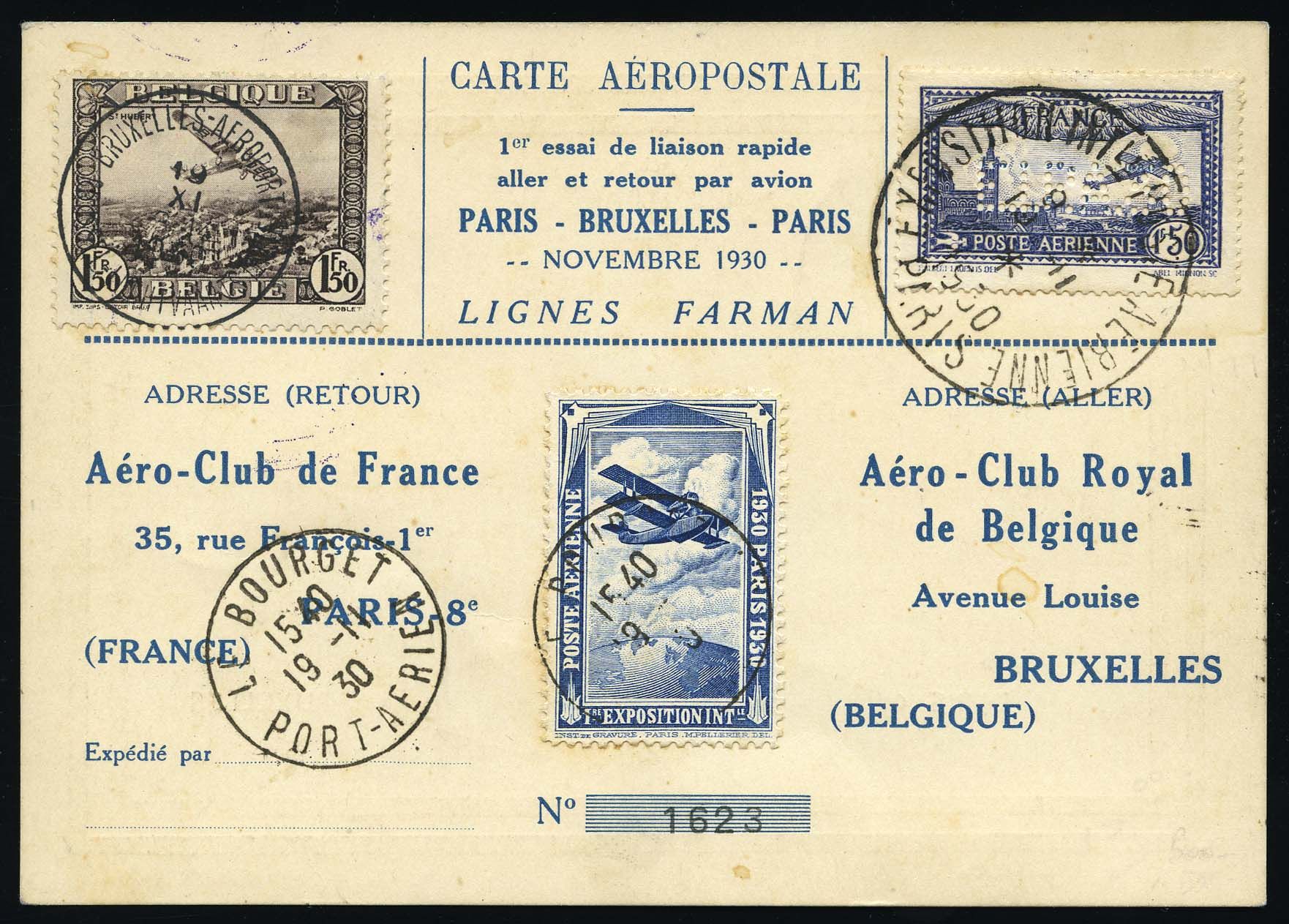 Yvert et Tellier Poste aérienne N°6c Individuel Oblitéré
