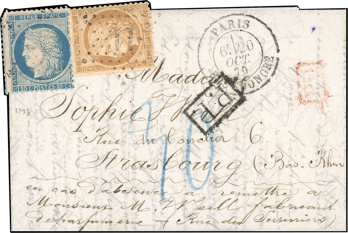 Yvert et Tellier Ballons Montés 1870 N°0 Individuel Oblitéré