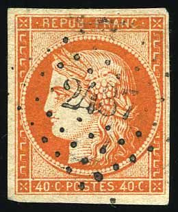 Yvert et Tellier Cérès 1849 1850 N°5 Individuel Oblitéré