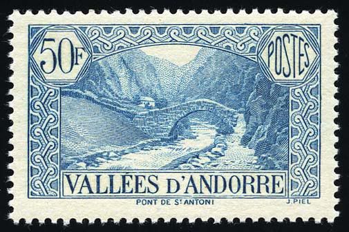Yvert et Tellier ANDORRE N°61 / 92 Individuel Neuf avec gomme